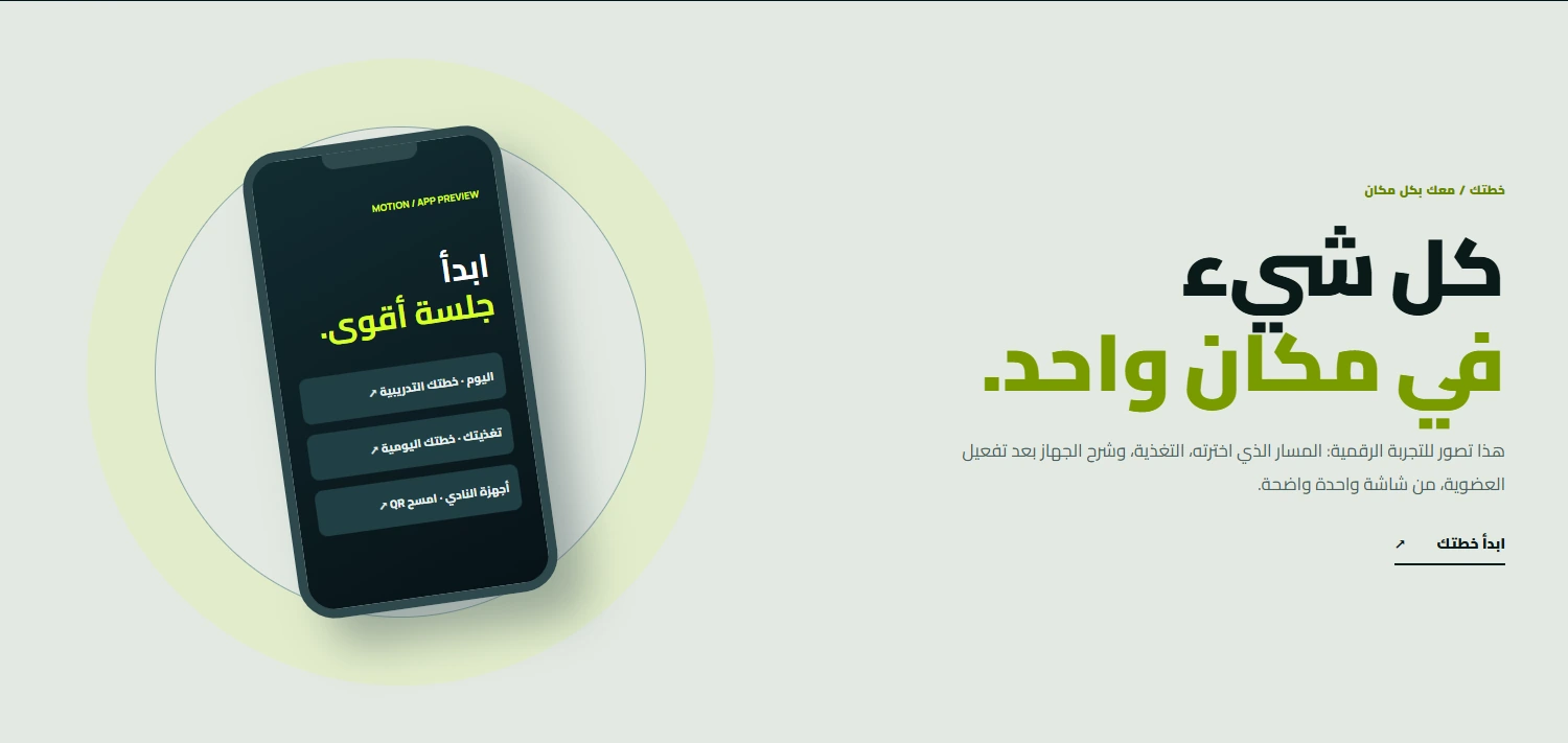 Mobile experience section