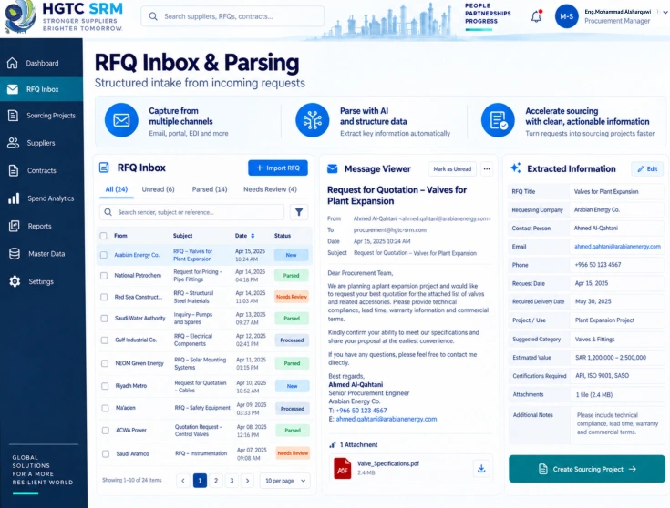 RFQ intake and parsing